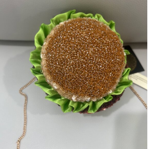 Hand Made in India Beaded Hamburger Bag Crossbody Rare Unique Viral Tik Tok - Picture 11 of 11